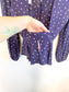Nobody’s Child Polka Dot High Neck Blouse in Purple/White NWT(Size S)