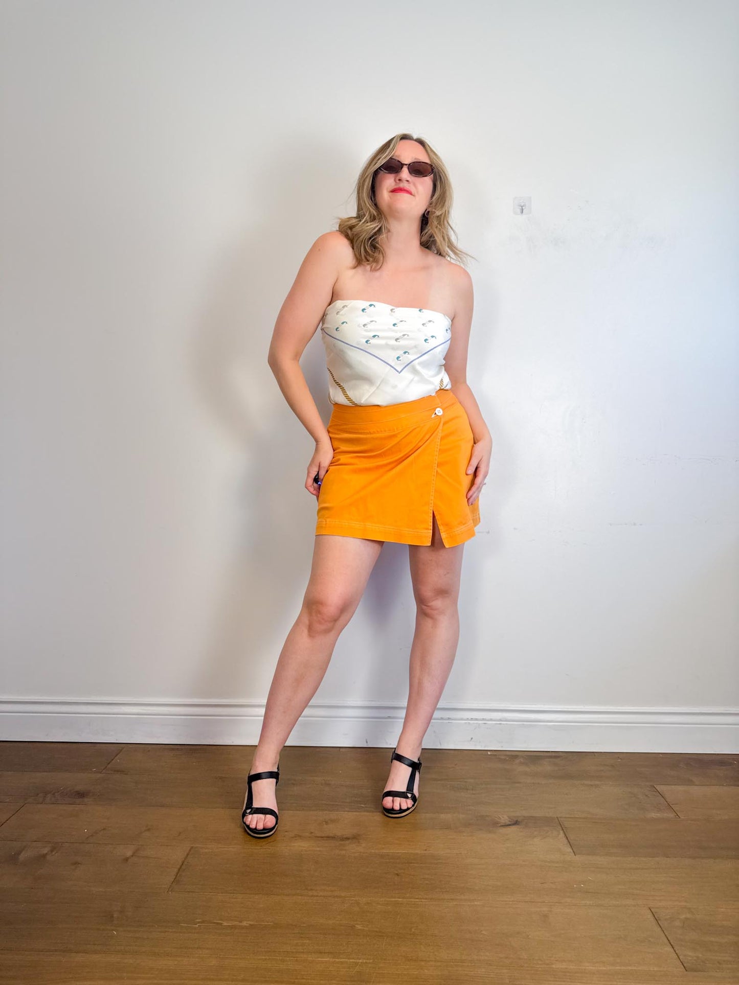 Vintage Skort in Tangerine (Size L)