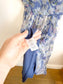 Lulus "Exceptionally Marvelous Blue Floral Organza Bustier Midi Dress" NWT (Size XL)