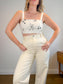 House of Harlow Linen Crop Top (Size M)