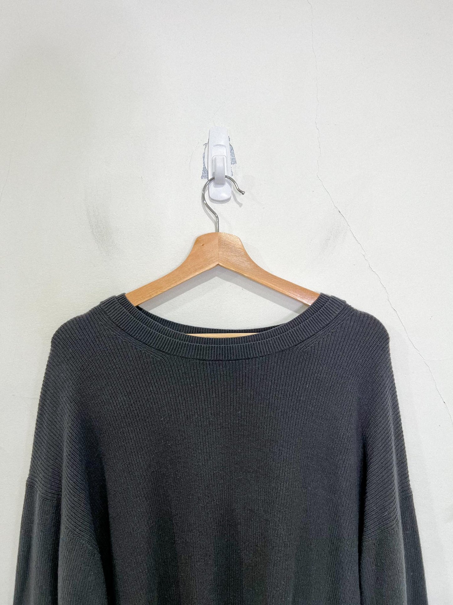 Lululemon Cropped Ribbed Crewneck in Charcoal Grey (Size M/L)