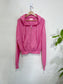 CRUSH Cashmere Zip Up Hoodie Sweater in Bubblegum Pink SOLD AS IS (Size M)