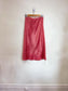 Babaton "Slip Satin Midi Skirt" in Pink (Size 8)