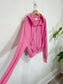 CRUSH Cashmere Zip Up Hoodie Sweater in Bubblegum Pink SOLD AS IS (Size M)