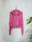 CRUSH Cashmere Zip Up Hoodie Sweater in Bubblegum Pink SOLD AS IS (Size M)