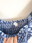J.Crew Smocked Midi Dress with Puff Sleeves in Blue Print (Size S/M)