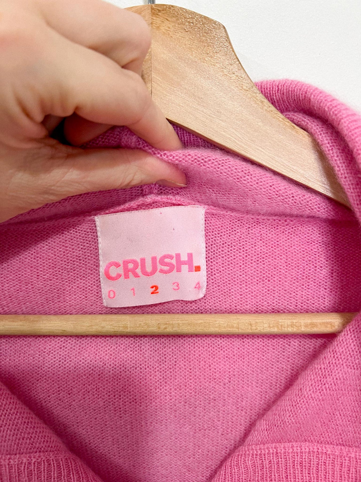 CRUSH Cashmere Zip Up Hoodie Sweater in Bubblegum Pink SOLD AS IS (Size M)