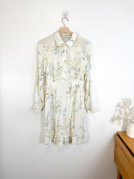 Scotch & Soda Long Sleeve Floral Mini Dress (Size S)
