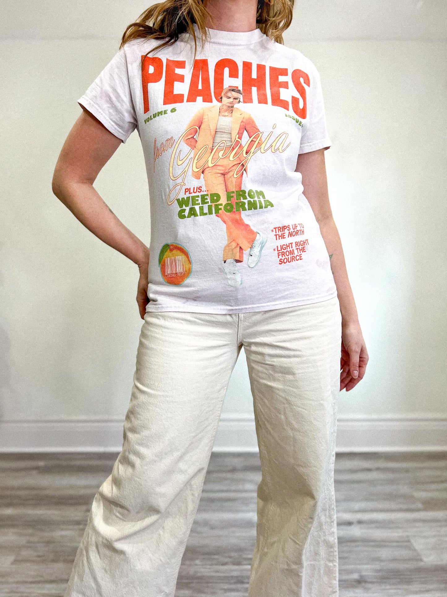 Justin Bieber "PEACHES" Graphic Tee SOLD AS IS (Size M)