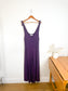 METTAMADE Slow Fashion Wide Leg Jumpsuit in Purple (Size L)