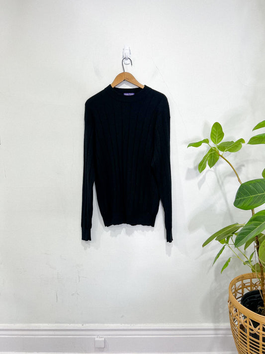 Vintage Harry Rosen Cashmere Sweater in Black (Size L/XL)