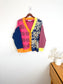 MDM Patchwork Cardigan in Hot Pink/Navy (Size S-L)