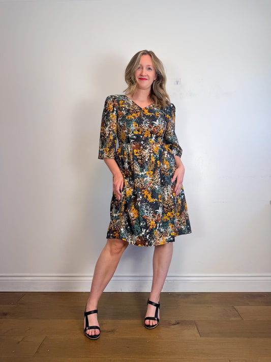 Birds of North America "Chestnut Bunting Dress - Everlasting" (Size M)