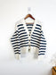 Sezane "Wilson Cardigan" in Ecru/Marine (Size S/M)