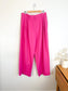 COS "Relaxed Tailored Wide Leg Trousers in Bright Pink" (Size 12)