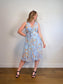 M Made in Italy Pleated Midi Dress in Blue (Size M)