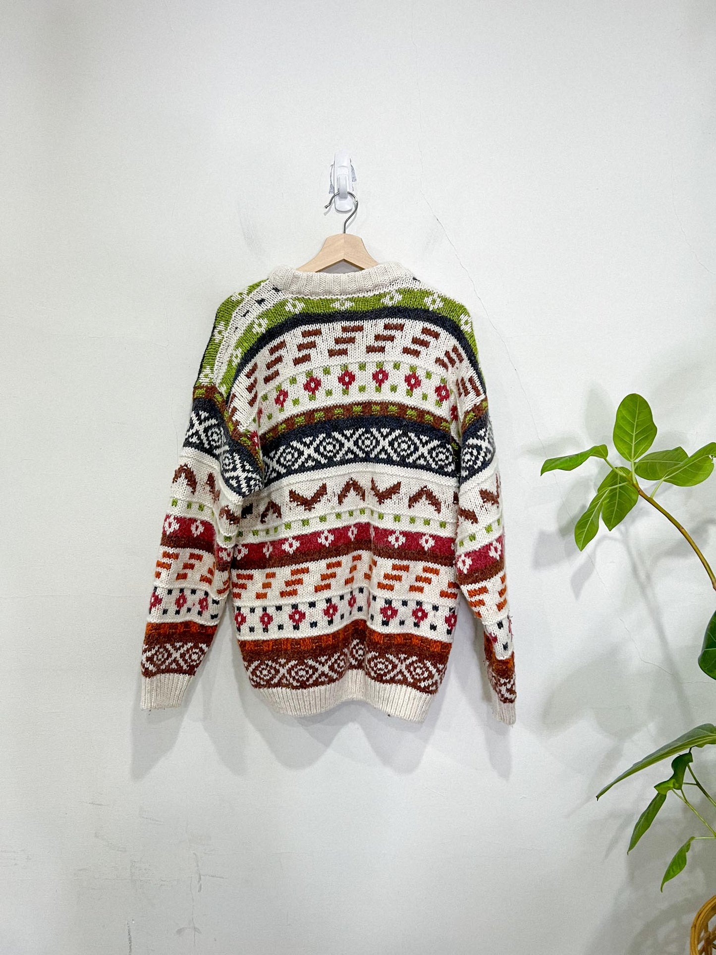 Vintage 80s Chunky Knit Sweater (Size L)