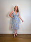 M Made in Italy Pleated Midi Dress in Blue (Size M)