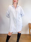 Wilfred Free "Boyfriend Linen Dress in Blue/White Stripe" NWT (Size L)