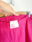 OUI Wide Leg Linen Culottes in Hot Pink (Size XL)