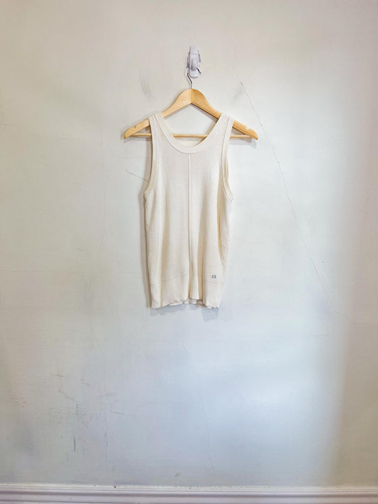 FIG Sleeveless Knit Top in Cream (Size S)