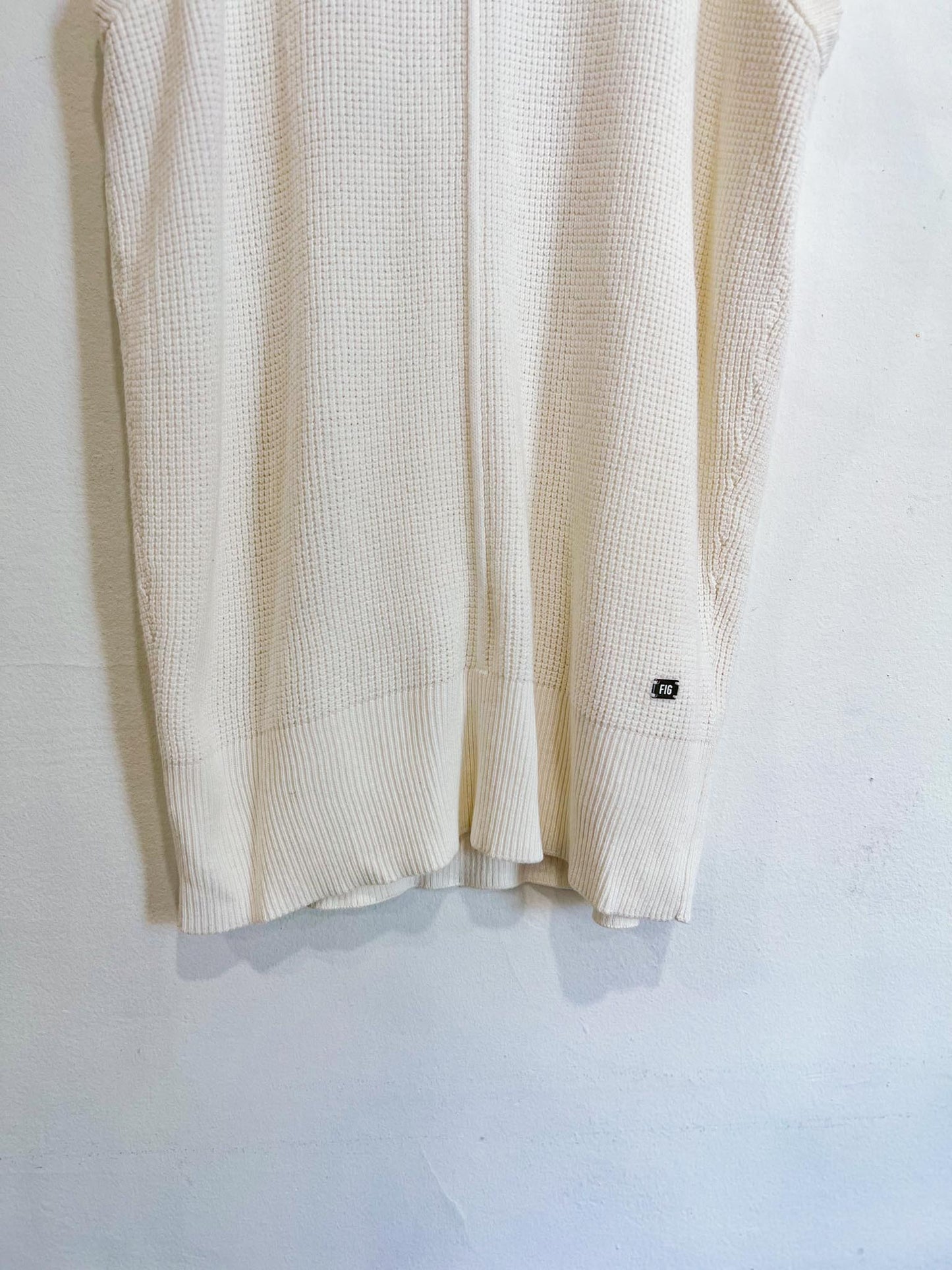 FIG Sleeveless Knit Top in Cream (Size S)