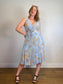 M Made in Italy Pleated Midi Dress in Blue (Size M)