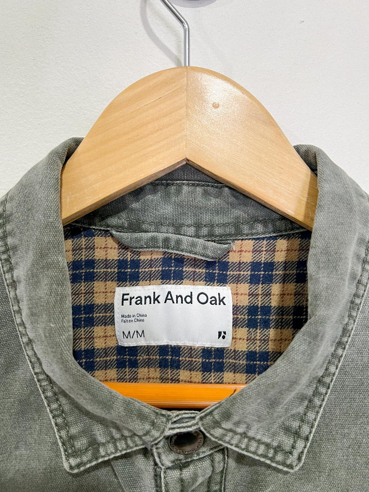 Frank & Oak Green Khaki Shacket (Size M)