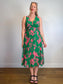 Blue Vanilla Dress in Green/Pink Floral (Size S/M)