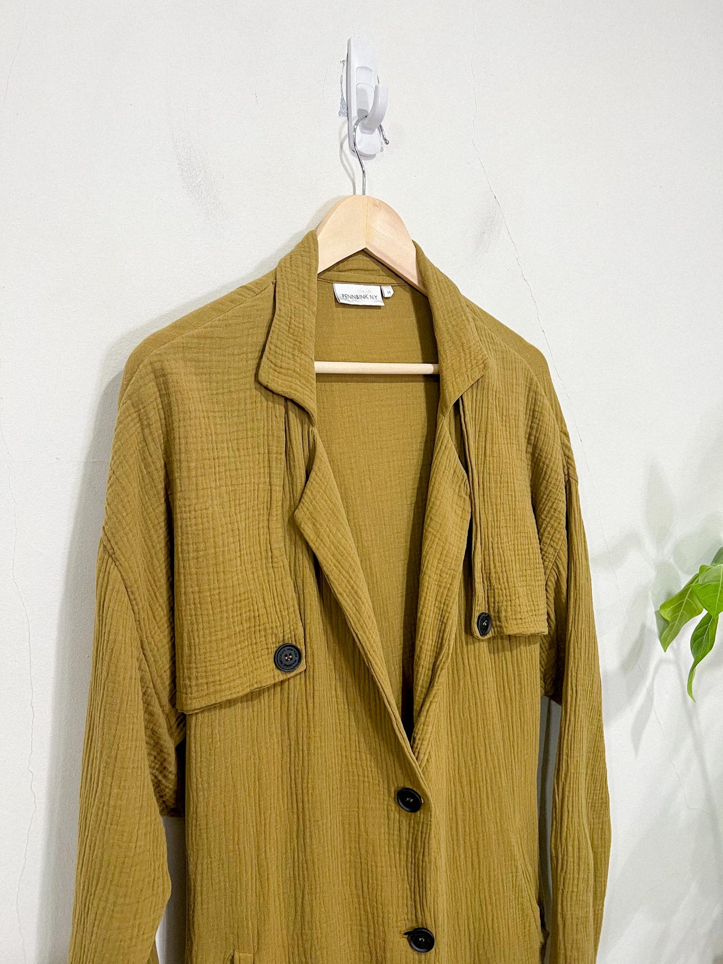 PENN & INK N.Y. Lightweight Cotton Jacket in Mustard (Size M)