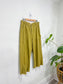 Back Beat Rags Slow Fashion Wide Leg Cropped Pants in Green (Size XL)