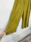 Back Beat Rags Slow Fashion Wide Leg Cropped Pants in Green (Size XL)