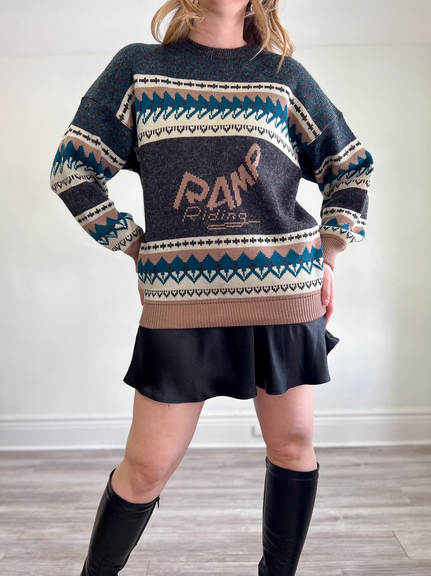 Vintage 80s Ramp Riding Sweater (Size L/XL)