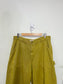 Back Beat Rags Slow Fashion Wide Leg Cropped Pants in Green (Size XL)