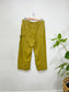 Back Beat Rags Slow Fashion Wide Leg Cropped Pants in Green (Size XL)