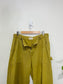 Back Beat Rags Slow Fashion Wide Leg Cropped Pants in Green (Size XL)