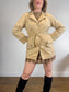 Vintage Emporio Collection by E.A. Faux Suede Wrap Jacket in Beige (Size M)