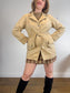 Vintage Emporio Collection by E.A. Faux Suede Wrap Jacket in Beige (Size M)