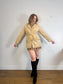 Vintage Emporio Collection by E.A. Faux Suede Wrap Jacket in Beige (Size M)