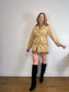 Vintage Emporio Collection by E.A. Faux Suede Wrap Jacket in Beige (Size M)