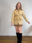 Vintage Emporio Collection by E.A. Faux Suede Wrap Jacket in Beige (Size M)