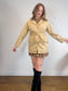 Vintage Emporio Collection by E.A. Faux Suede Wrap Jacket in Beige (Size M)