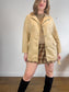 Vintage Emporio Collection by E.A. Faux Suede Wrap Jacket in Beige (Size M)