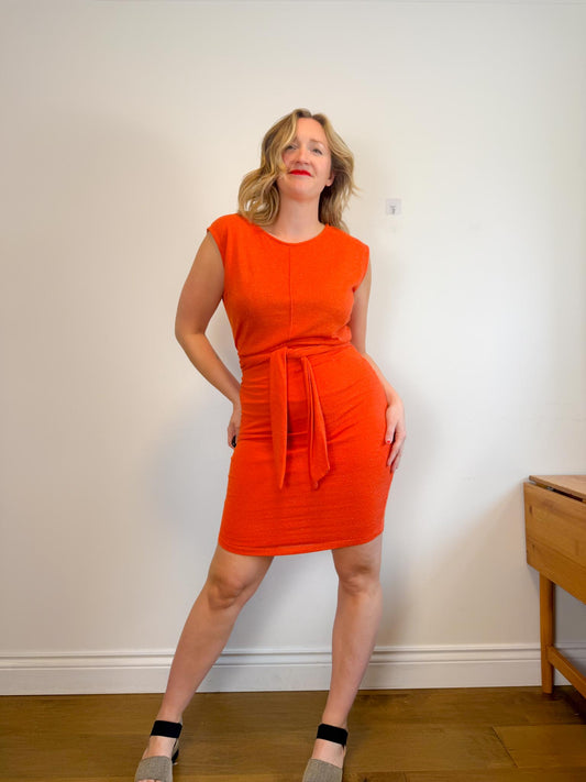 Eve Gravel Slow Fashion "Amores Dress in Tomato" (Size L)