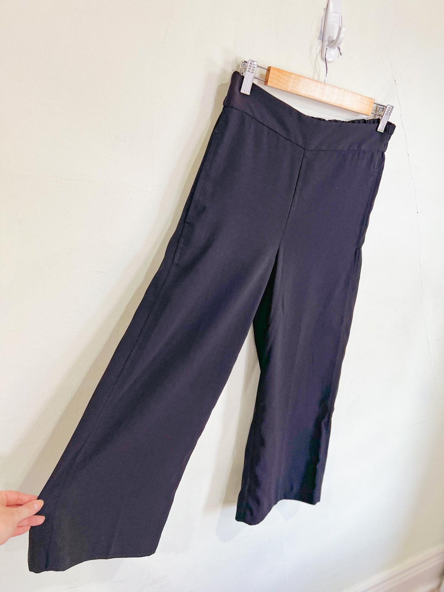 Madewell "Huston Pull-On Crop Pants" in Black (Size S)