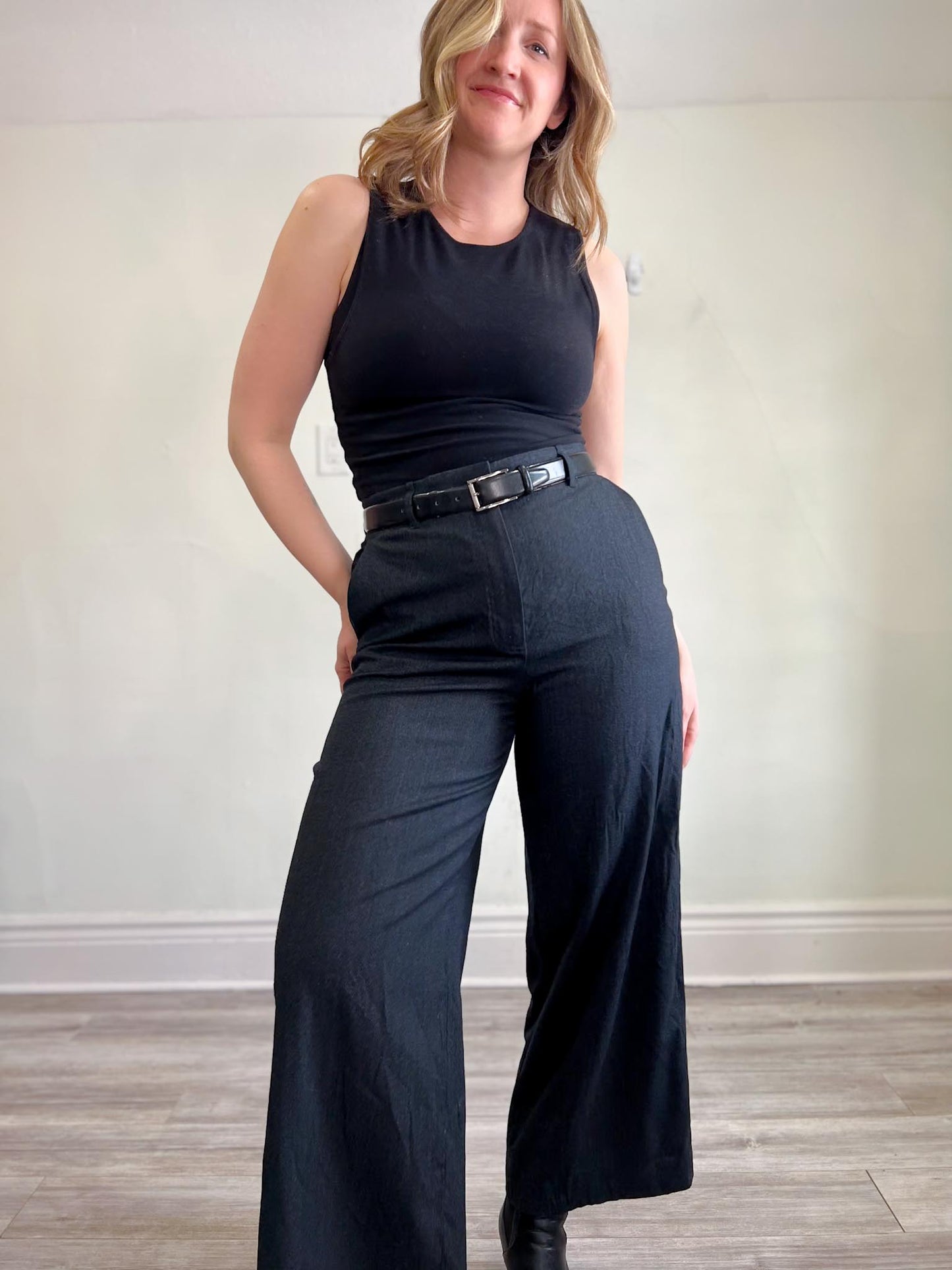 COS Wool Trousers in Charcoal Grey (Size 10)