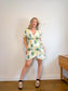 Babaton Wallace Wrap Dress in White/Green Floral (Size M)