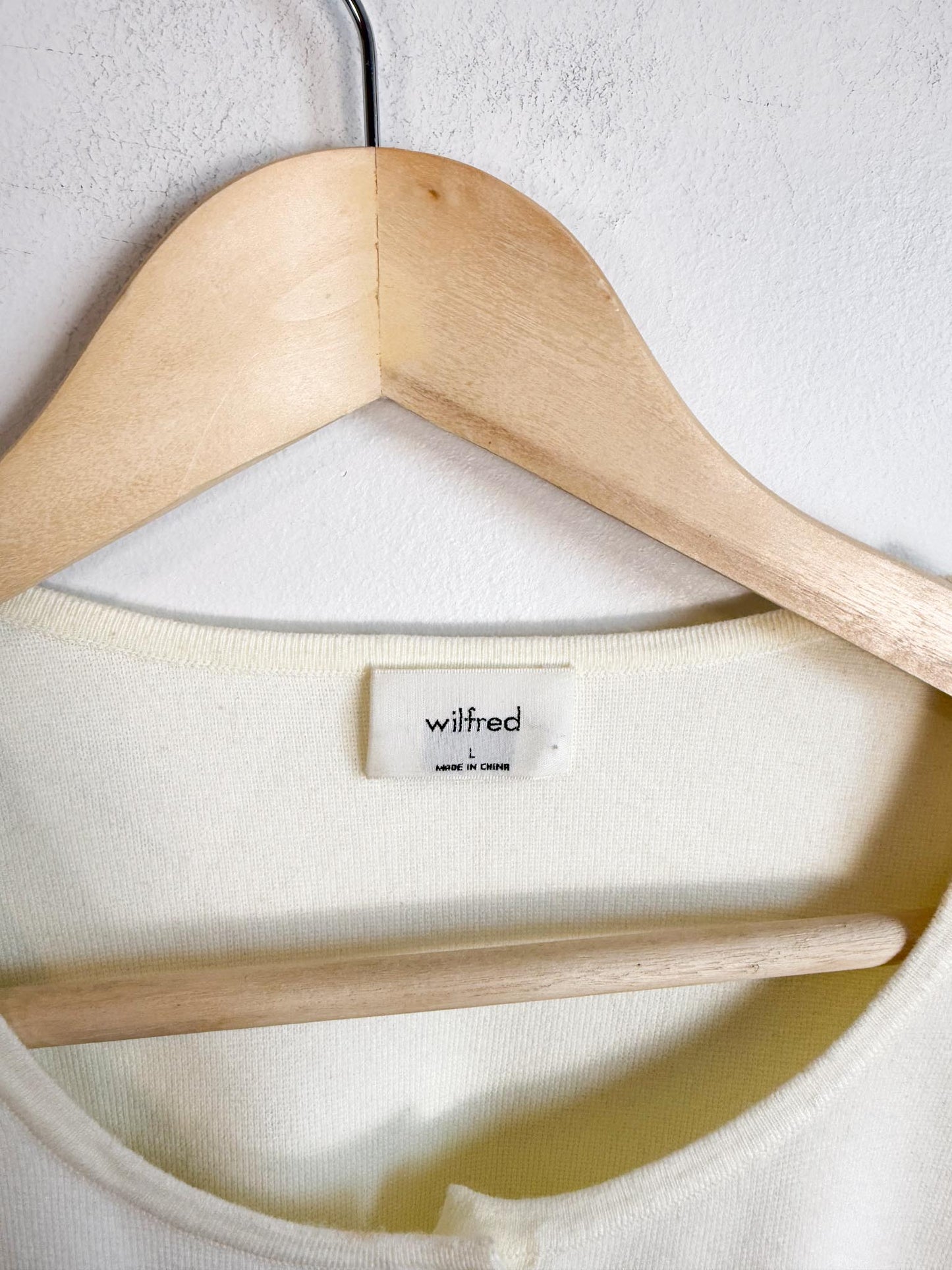 Wilfred "Golightly Cardigan - Wonder Yarn in Light Birch" (Size L)