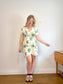 Babaton Wallace Wrap Dress in White/Green Floral (Size M)