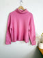 Wilfred Cashmere Turtleneck Sweater in Bubblegum Pink (Size L)